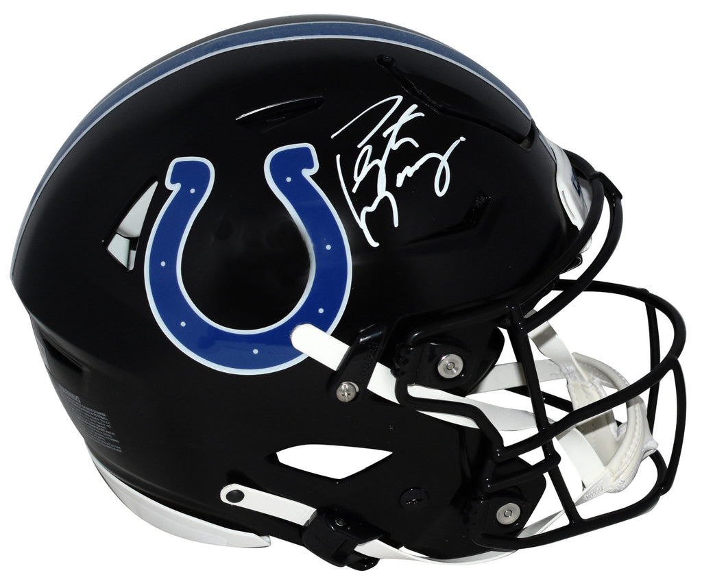 colts speedflex helmets PEYTON MANNING SIGNED INDIANAPOLIS COLTS BLACK AUTHENTIC SPEEDFLEX HEL – Super Sports Center