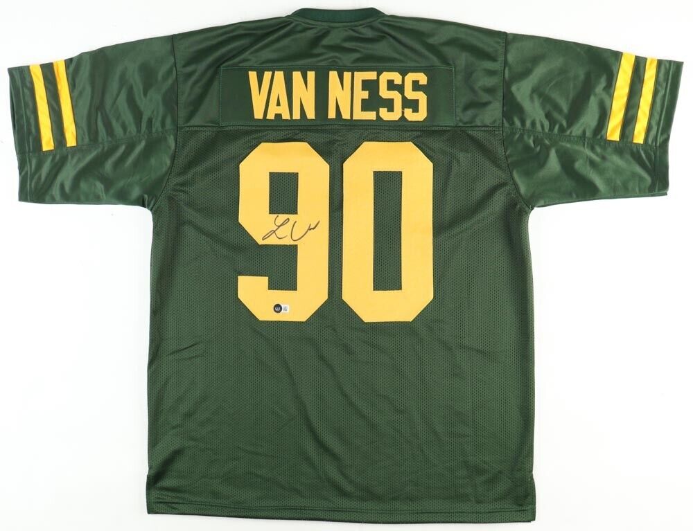 Lukas Van Ness Signed Green Bay Packers Color Rush Jersey (Beckett) Li –  Super Sports Center