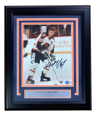Wayne Gretzky Signed Framed 8x10 NHL All Star Game Photo BAS AB51819