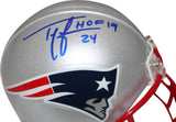 Ty Law Autographed New England Patriots VSR4 Mini Helmet w/insc BAS 40058
