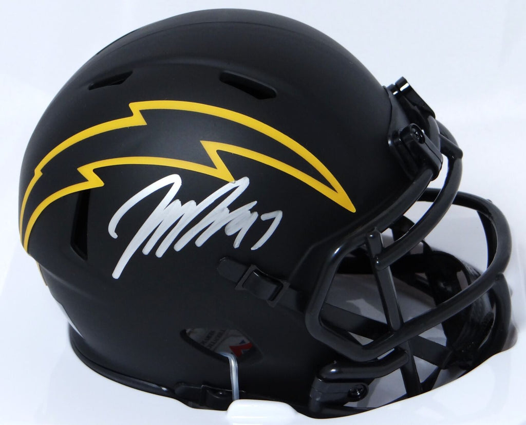 bosa football helmet Nick Autographed San Francisco 49ers Speed Authentic Beckett This helmet was hand signed by Nick Bosa in the presence of a Beckett authentication representative Joey Bosa Autographed Chargers Eclipse