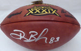 Deion Branch Autographed Wilson NFL SB Leather Football Patriots Beckett V62705