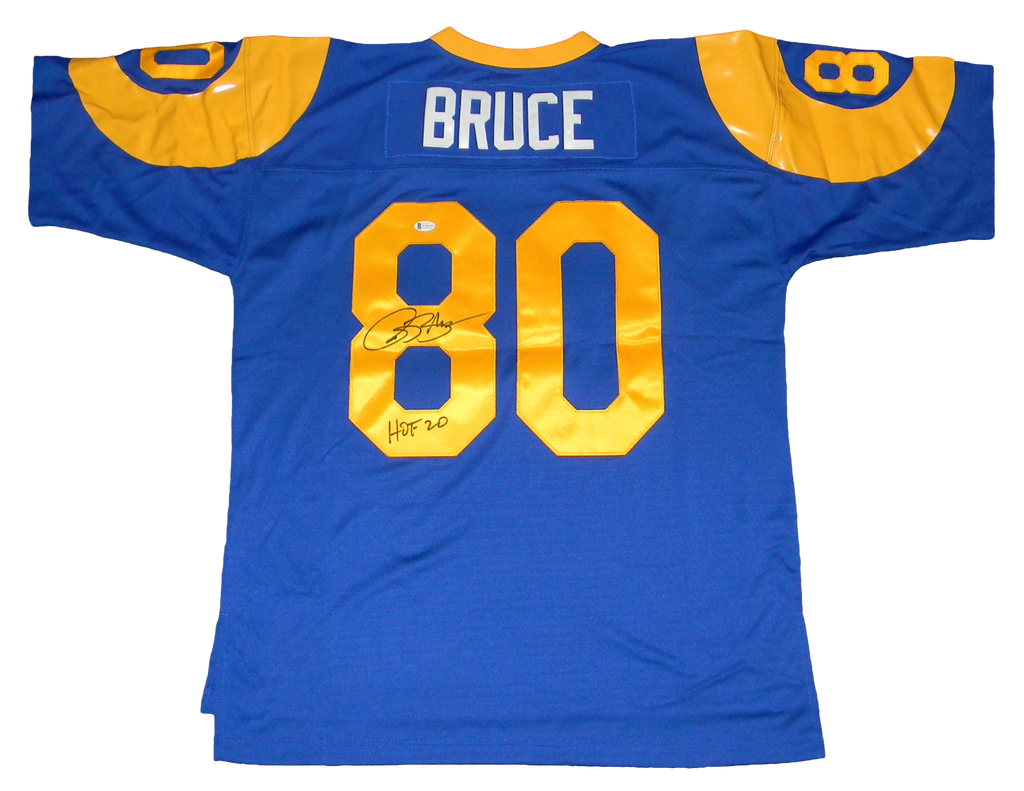 ISAAC BRUCE SIGNED ST LOUIS RAMS 80 MITCHELL NESS JERSEY BECKETT W Super Sports Center