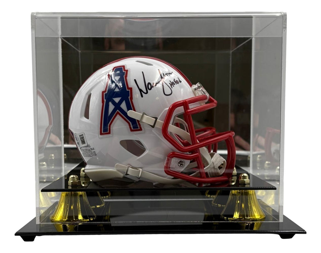 houston oilers helmet speedflex Warren Moon Signed Houston Oilers Mini Speed Helmet HOF 06 Inscribed B – Super Sports Center