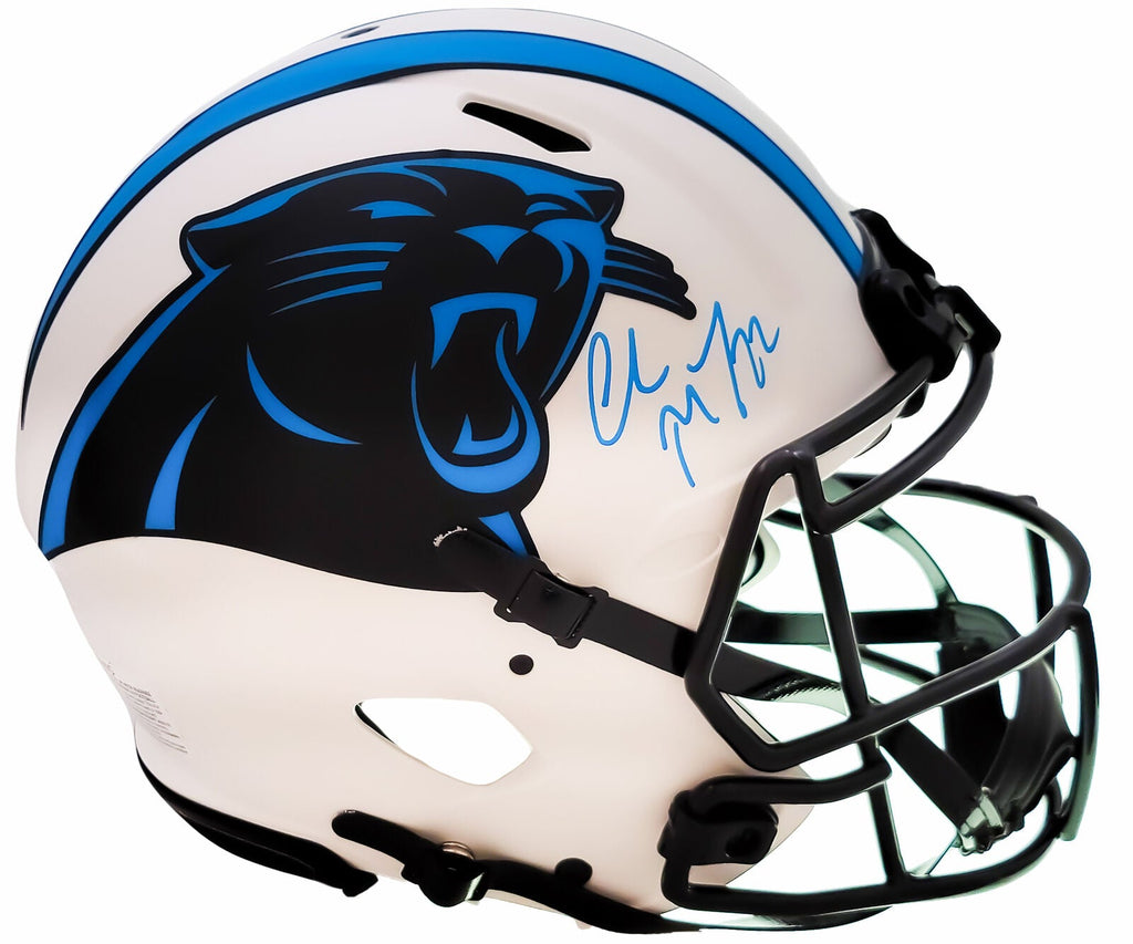 carolina panthers christian mccaffrey autographed full size football helmet CHRISTIAN MCCAFFREY AUTO PANTHERS LUNAR FULL SIZE AUTH HELMET BECKETT – Super Sports Center