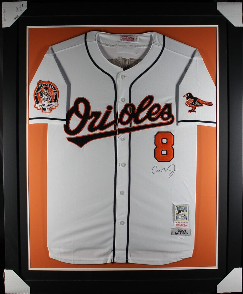 Cal Ripken Autographed and Framed White Orioles Jersey