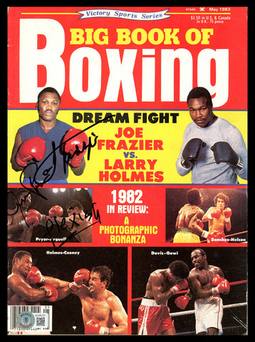 Frazier, Arguello & Pryor Autographed Big Book of Boxing Magazine Beckett