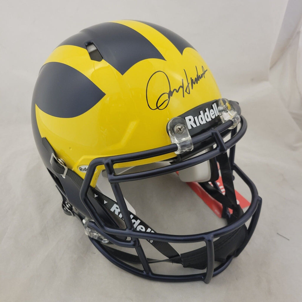 JIM HARBAUGH SIGNED MICHIGAN WOLVERINES SPEED AUTHENTIC HELMET BECKETT – Super Sports Center