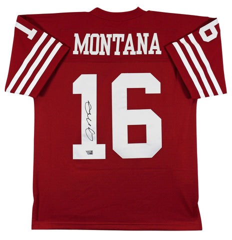 49ers Joe Montana Authentic Signed Red Mitchell & Ness Jersey Fanatics