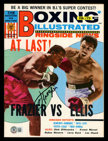 Joe Frazier Autographed Boxing Illustrated Magazine Beckett BAS QR #BK08915