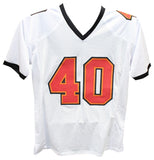 Mike Alstott Autographed Pro Style White Jersey SB Champs Beckett 40308