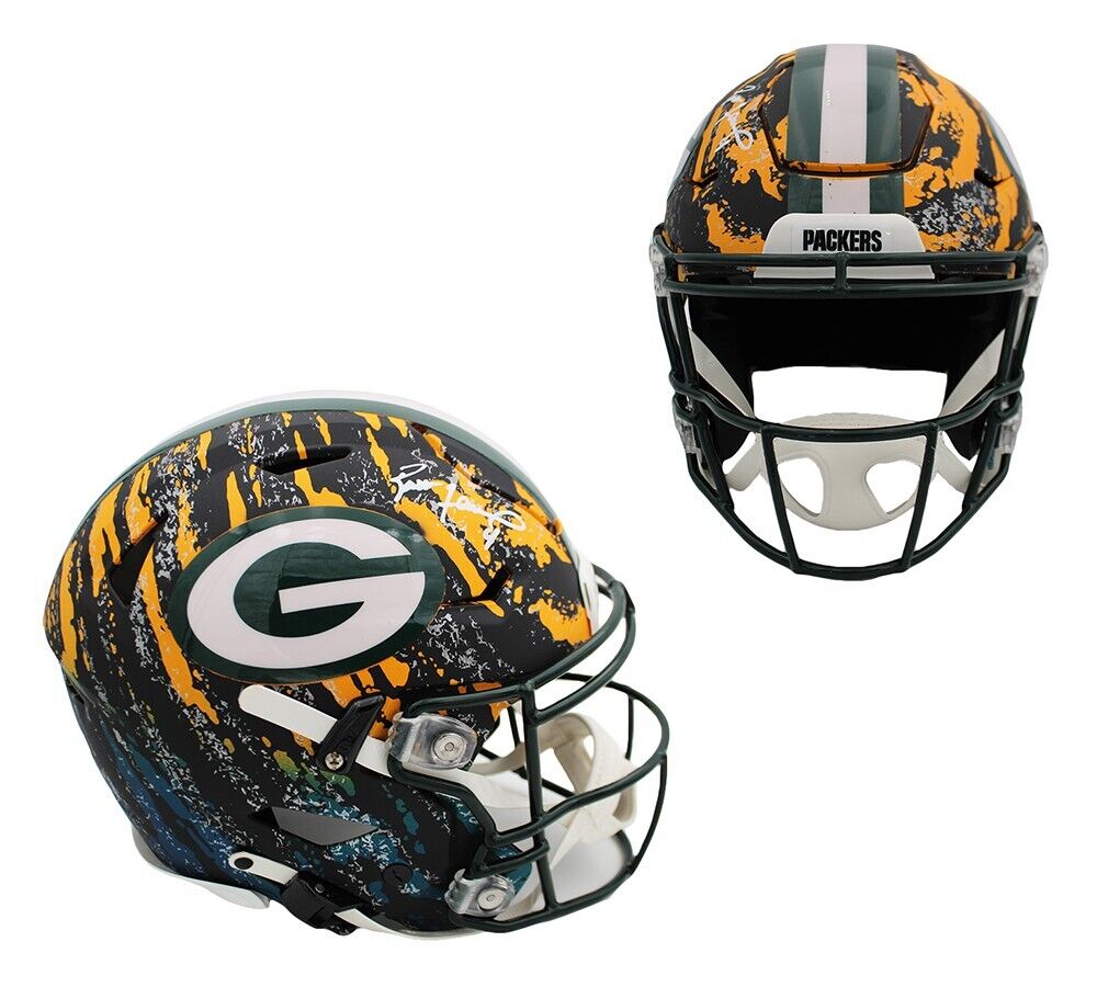 customized football helmets Brett Favre Signed Licensed Green Bay Packers Speed Flex Authentic Cus – Super Sports Center