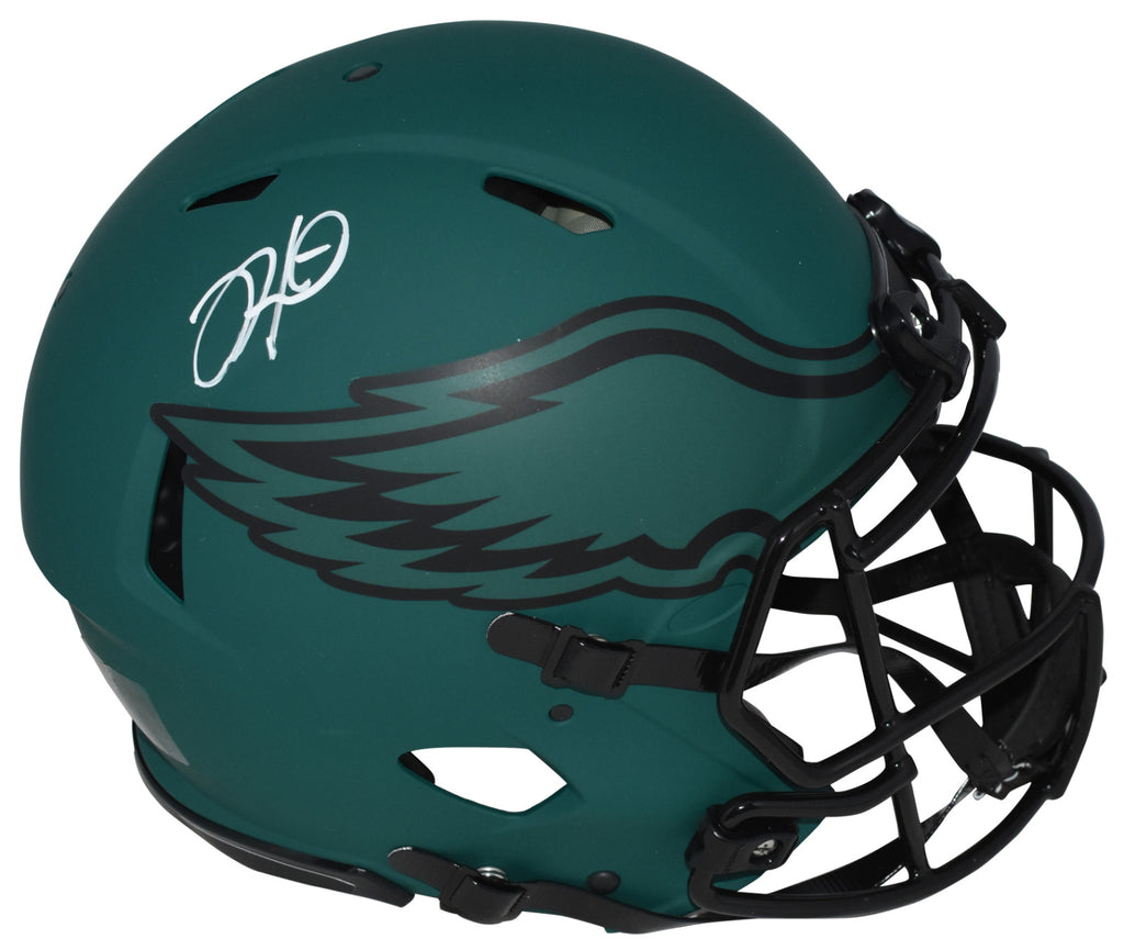 fan for football helmet JALEN HURTS SIGNED PHILADELPHIA EAGLES RAVE AUTHENTIC SPEED HELMET FAN – Super Sports Center