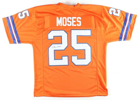 Haven Moses Signed Denver Broncos Jersey (JSA COA) 1973 Pro Bowl Wide Receiver