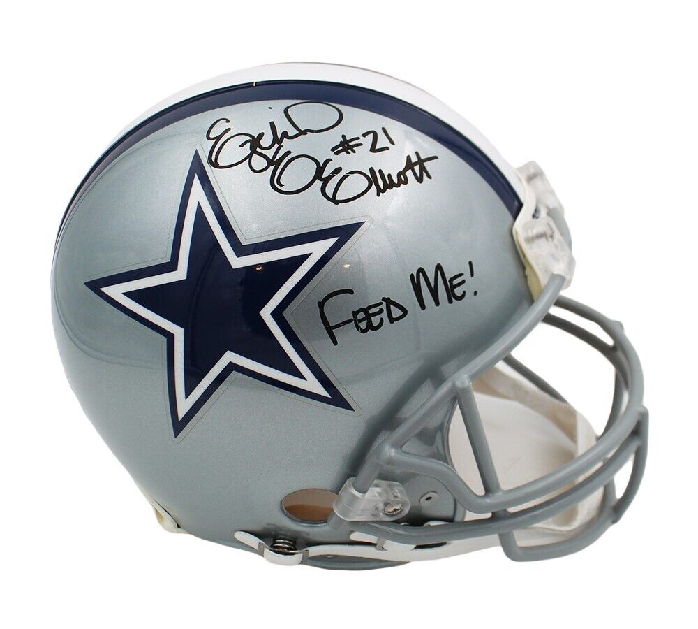 Ezekiel Elliott Signed Dallas Cowboys Current Authentic NFL Helmet with
