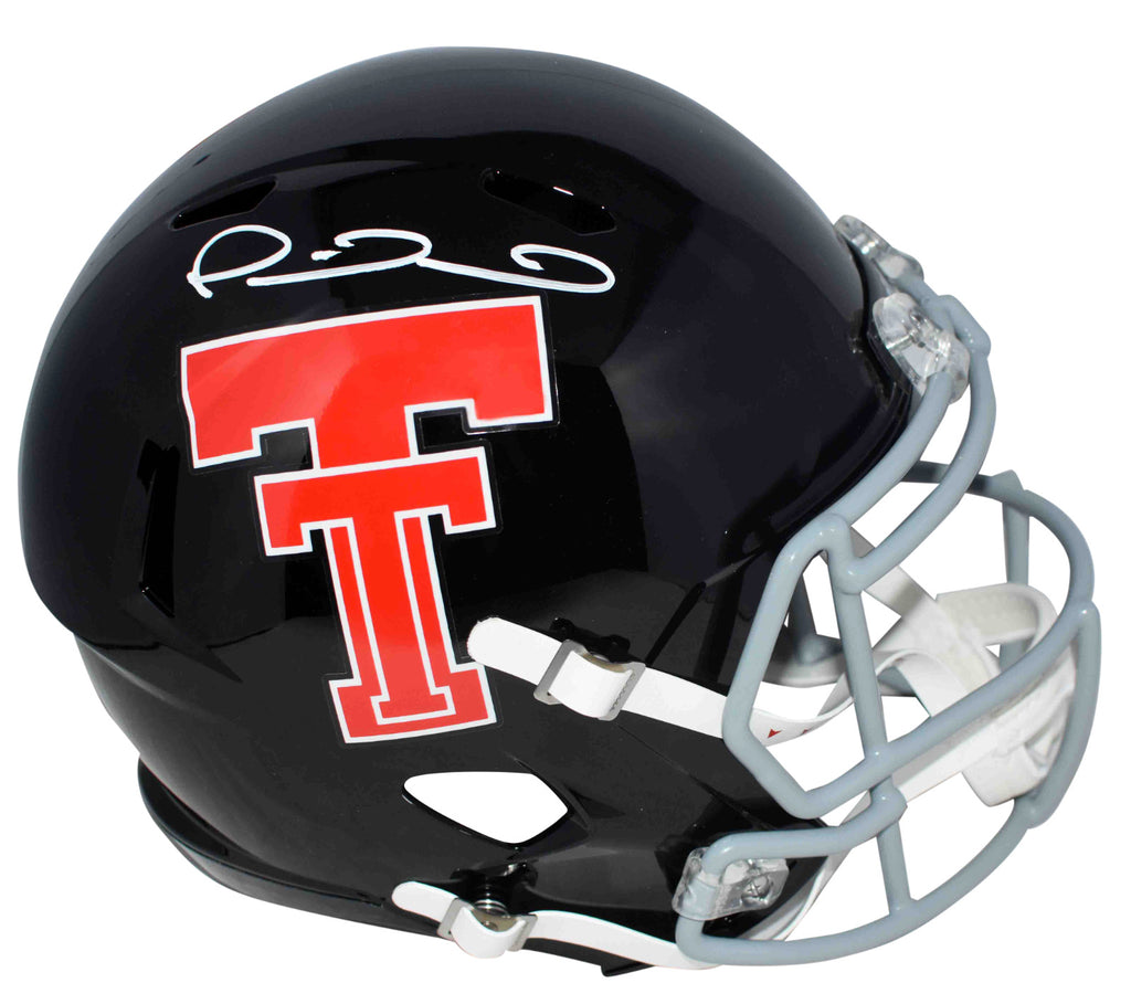 canadian texas football helmet PATRICK MAHOMES II SIGNED TEXAS TECH RED RAIDERS THROWBACK SPEED HELME – Super Sports Center