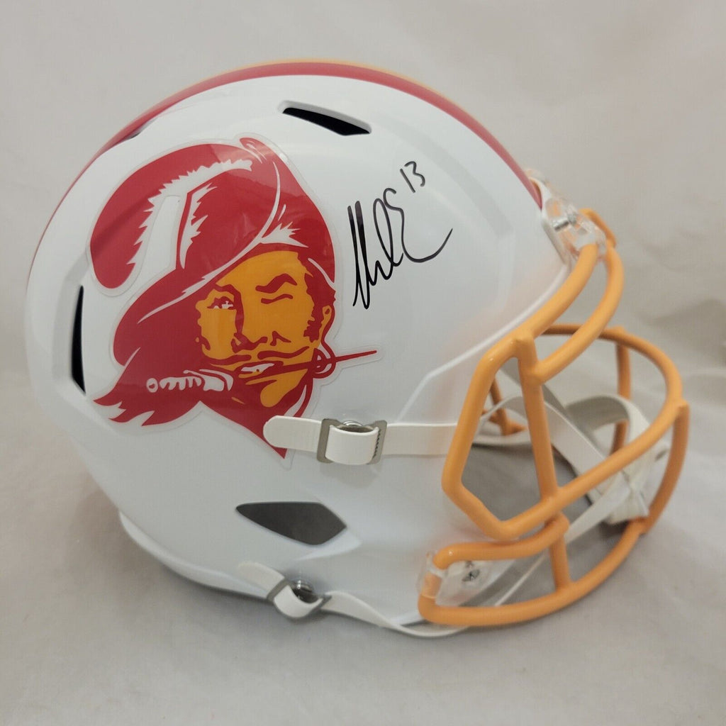 MIKE EVANS SIGNED TAMPA BAY BUCCANEERS FS THROWBACK SPEED REPLICA