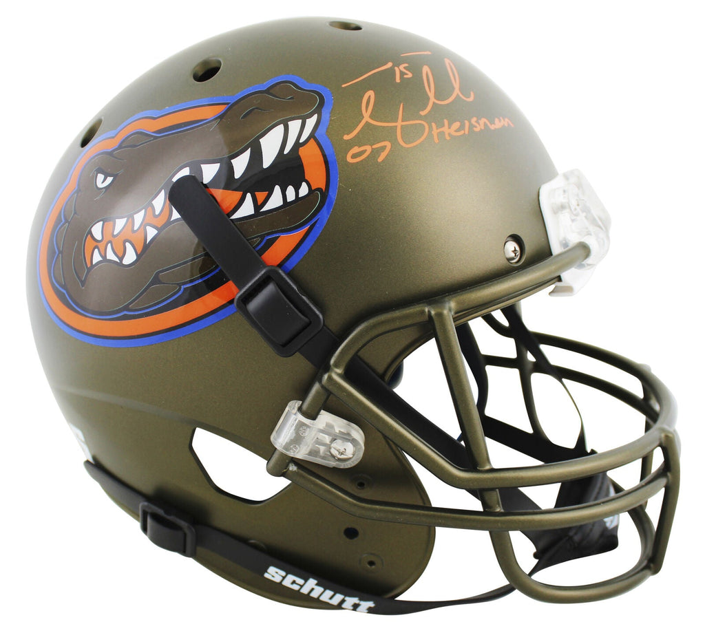 authentic florida gator football helmet Florida Tim Tebow Authentic Signed Green Schutt Full Size Rep Helmet B – Super Sports Center