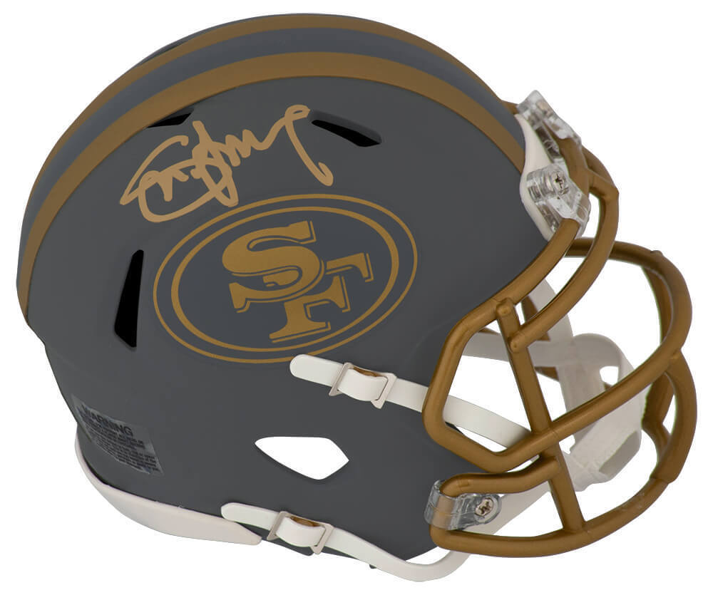 Steve Young Signed 49ers SLATE Riddell Speed Mini Helmet