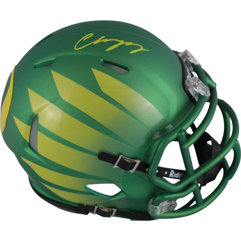 Christian Gonzalez Autographed Oregon Ducks Green Wing Mini Helmet Bec – Super Sports Center