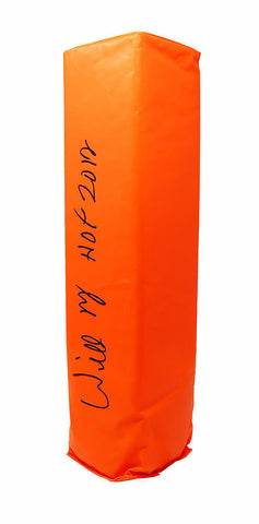 Willie Roaf SAINTS Signed Orange Endzone Football Pylon w/HOF 2012 - SCHWARTZ