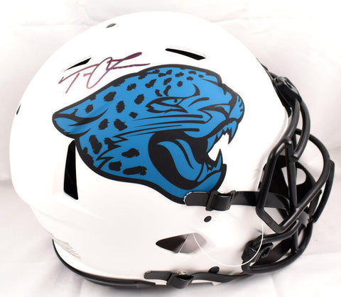 Trevor Lawrence Signed Jaguars F/S Lunar Speed Authentic Helmet- Fanatics *Black