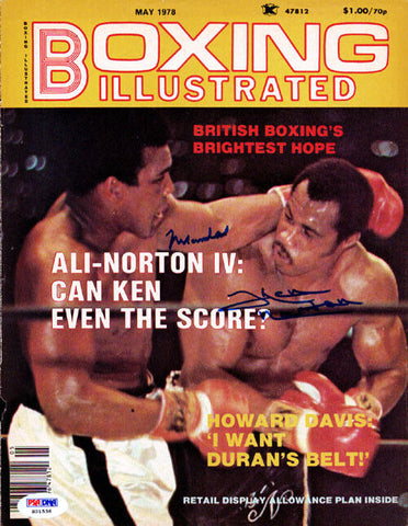 Muhammad Ali & Ken Norton Autographed Boxing Illustrated Cover PSA/DNA S01536