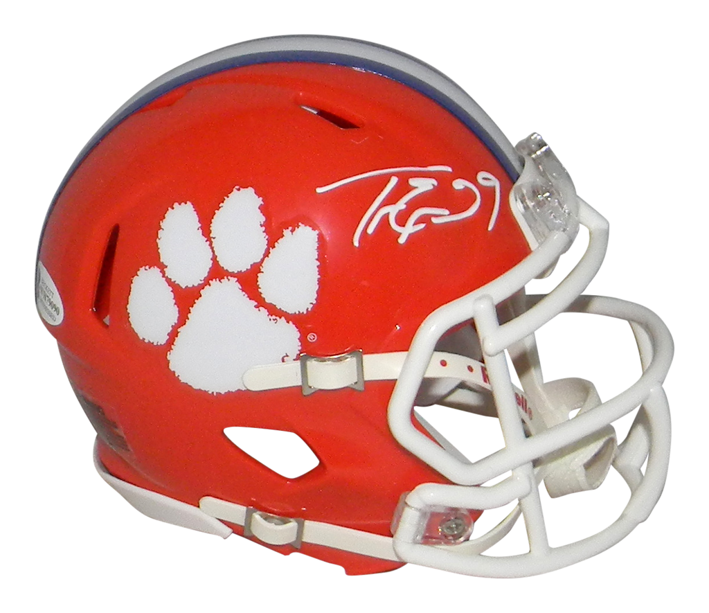 TRAVIS ETIENNE SIGNED AUTOGRAPHED CLEMSON TIGERS SPEED MINI HELMET BEC – Super Sports Center
