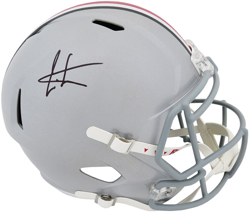 Cris Carter Signed Ohio State Riddell Full Size Speed Replica Helmet