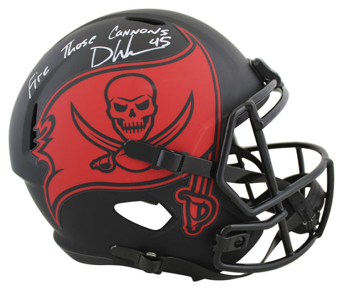 Buccaneers Devin White "FTC" Signed Eclipse Full Size Speed Rep Helmet BAS Wit