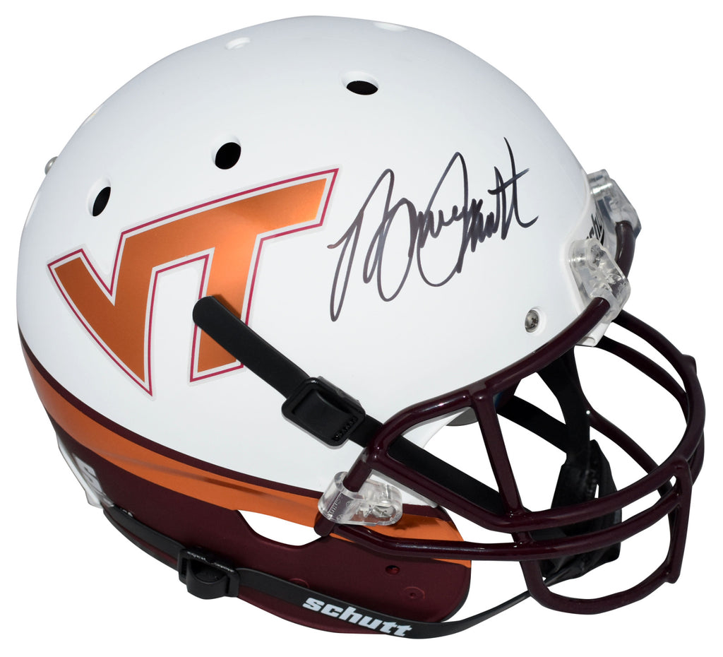 bruce smith signed helmet BRUCE SMITH AUTOGRAPHED VIRGINIA TECH HOKIES WHITE FULL SIZE HELMET BE – Super Sports Center