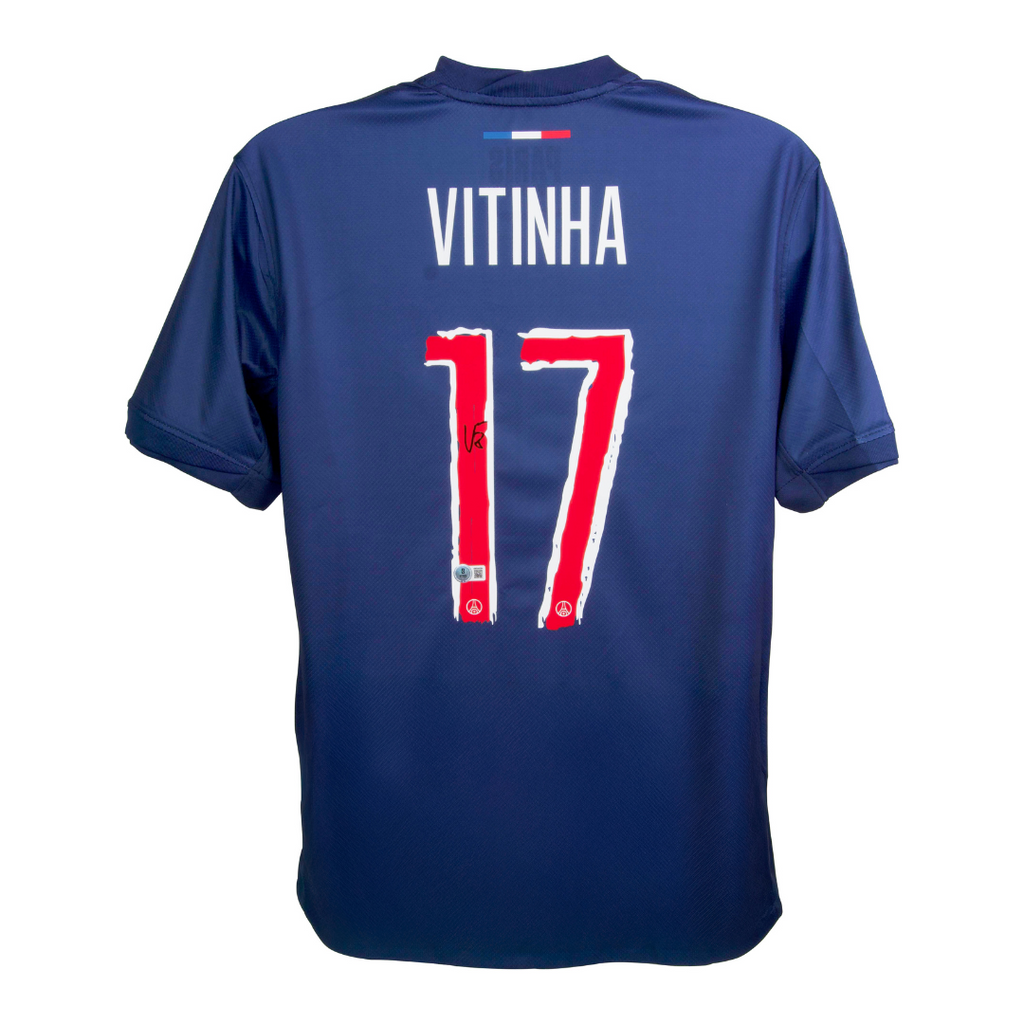 Vitinha Signed PSG Soccer Jersey #17 with Beckett Witness – Super