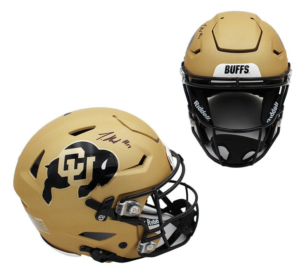 Travis Hunter Signed Colorado Buffaloes Speed Flex Authentic Gold NFL – Super Sports Center