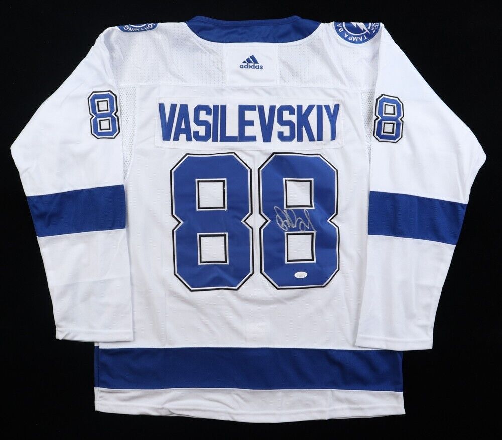 Andrei Vasilevskiy AUTO SIGNED Tampa Bay Lightning White Adidas Jersey- JSA  COA