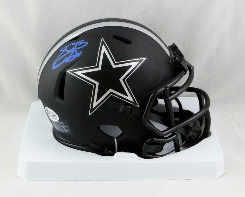 emmitt smith autographed mini helmet Emmitt Smith Signed Dallas Cowboys Eclipse Speed Mini Helmet- Beckett – Super Sports Center