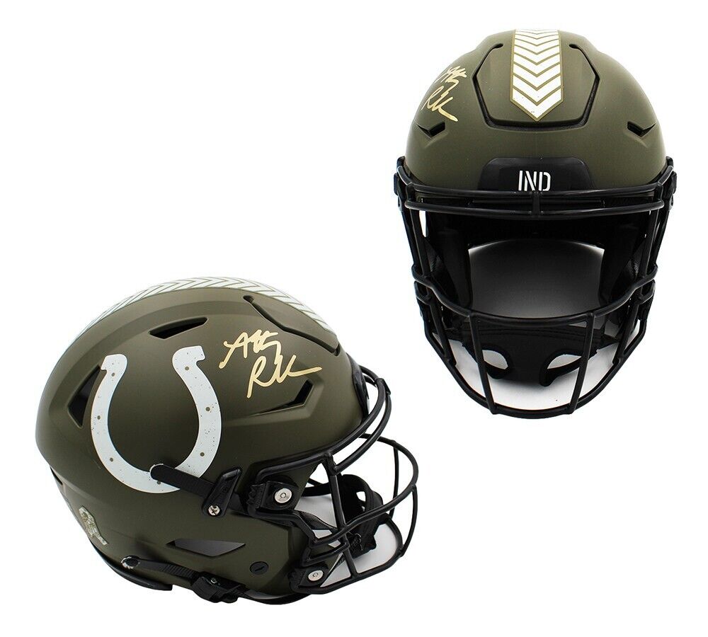 colts speedflex helmets Peyton Manning Autographed Indianapolis Riddell Lunar Eclipse Sp and official paint and decals Jonathan Taylor Indianapolis Colts Autographed