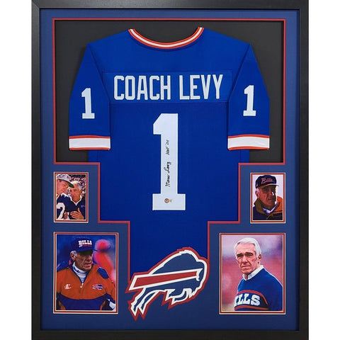 Marv Levy Autographed Signed Framed Buffalo Bills Jersey BECKETT