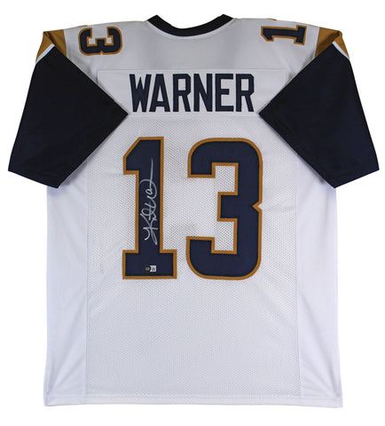 Kurt Warner Authentic Signed White Pro Style Jersey Autographed BAS Witnessed 2