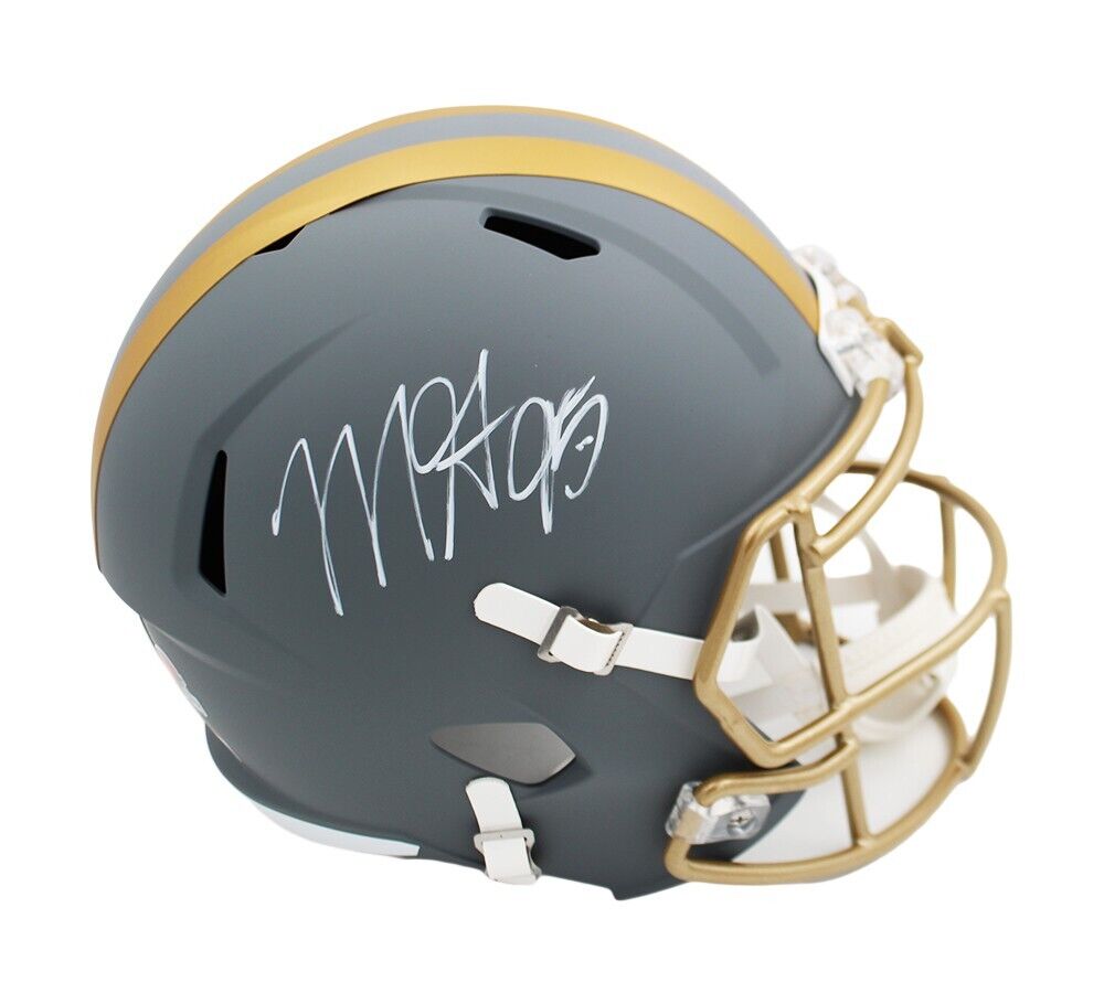 football garrett helmet Myles Signed Browns F/S Flat White Speed Authentic Helmet-Beckett W Holo hard fan or serious collector Autographed Garrett Wilson NFL Helmets,