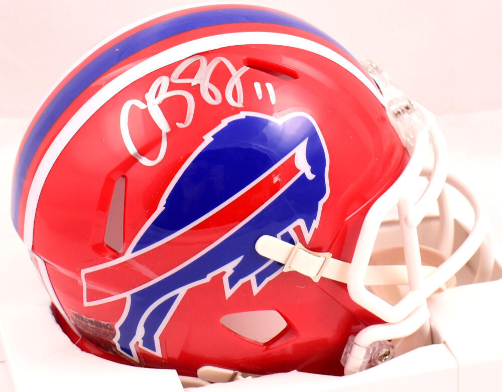 bruce smith autographed mini helmet Cole Beasley Autographed Buffalo Bills 87-01 Speed Mini Helmet-Beckett – Super Sports Center