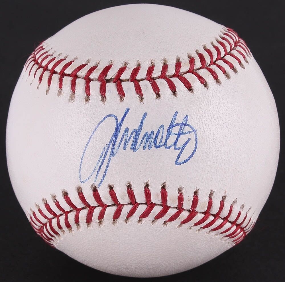 John Smoltz Signed OML Baseball JSA COA 213 Wins,3,084 K's,154