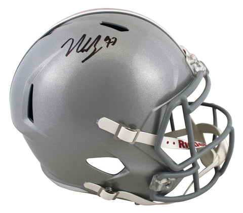 Ohio State Nick Bosa Authentic Signed Full Size Speed Rep Helmet BAS Witnessed