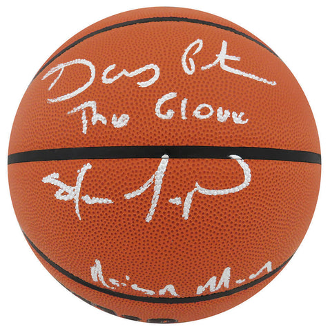 Gary Payton Shawn Kemp Signed Wilson NBA Basketball w/Glove, Reign Man (SS COA)