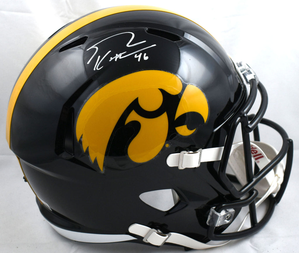 George Kittle Signed Iowa Hawkeyes F/S Speed Helmet- Beckett W Hologra – Super Sports Center