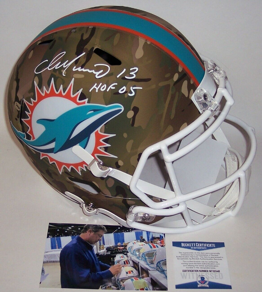 dan marino football helmet DAN MARINO SIGNED RIDDELL DOLPHINS CAMO SPEED FULL SIZE DELUXE HELMET – Super Sports Center