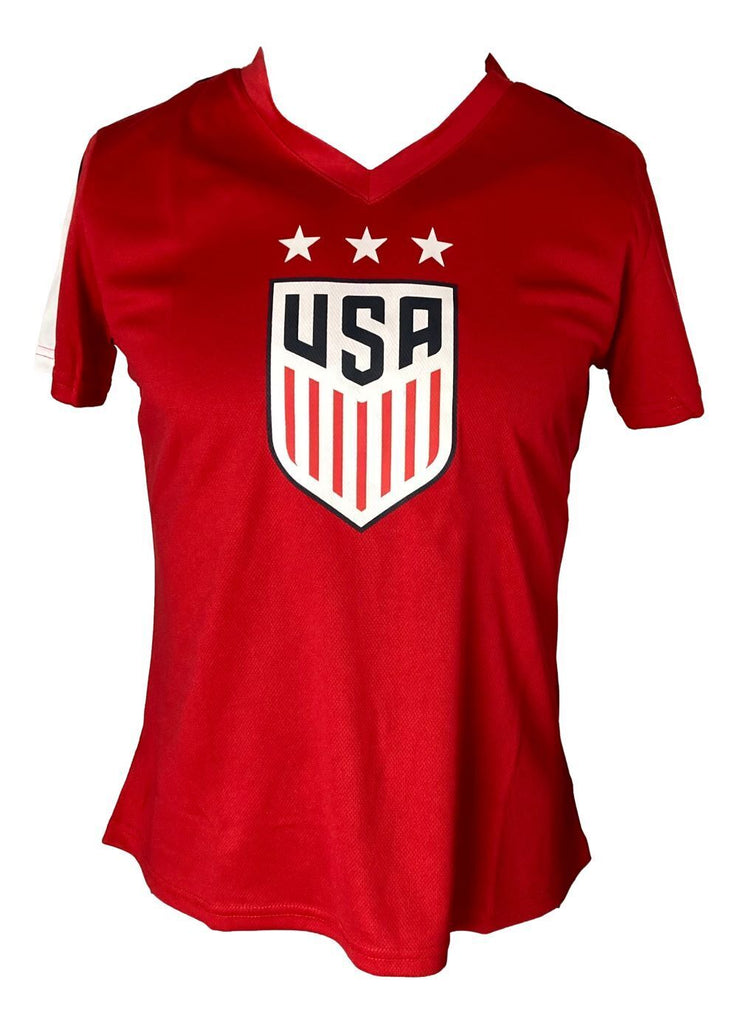 Mia Hamm Signed USA Red Women's Soccer Jersey Steiner CX – Super