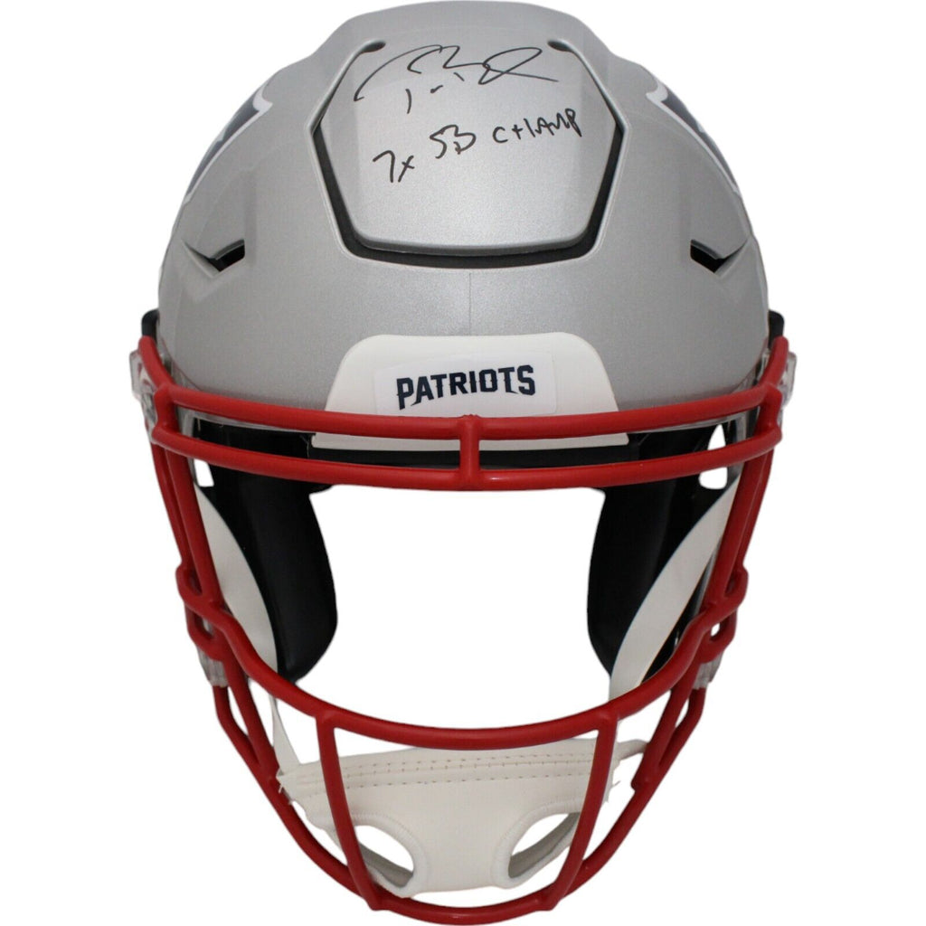 Tom Brady Autographed New England Patriots SpeedFlex Helmet Insc FAN 4 – Super Sports Center