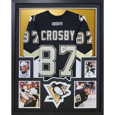 Sidney Crosby Autographed Signed Framed Pittsburgh Penguins Jersey PSA/DNA