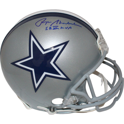 Roger Staubach Signed Dallas Cowboys Authentic VSR4 Helmet SB MVP BAS 43265