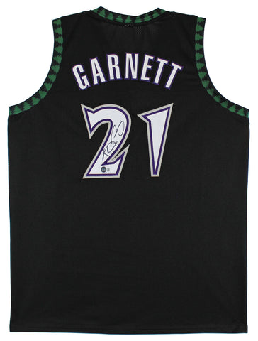 Kevin Garnett Authentic Signed Black Pro Style Jersey BAS Witnessed